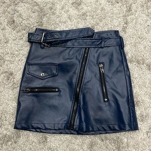 Mixology - Asymmetrical Zip Moto Skirt